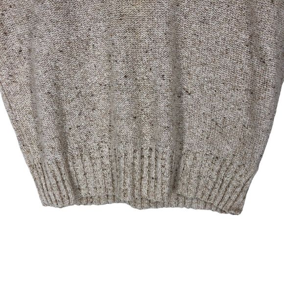 Vintage 90s Silk/Wool Blend Sweater, Scalloped Neck, Puffy Sleeves, Grandma, M - Picture 5 of 8